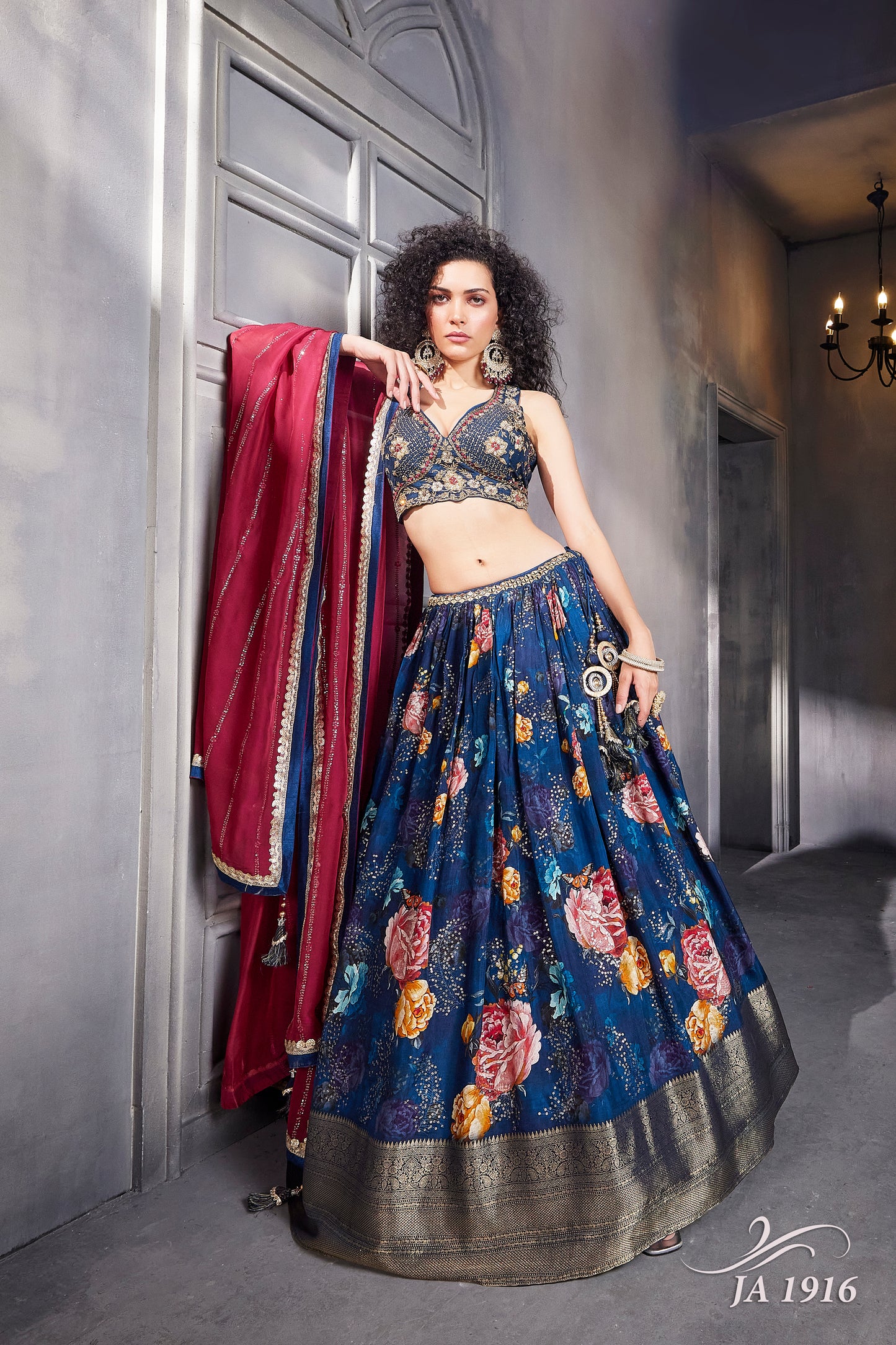 Royal Bloom Floral Lehenga Set