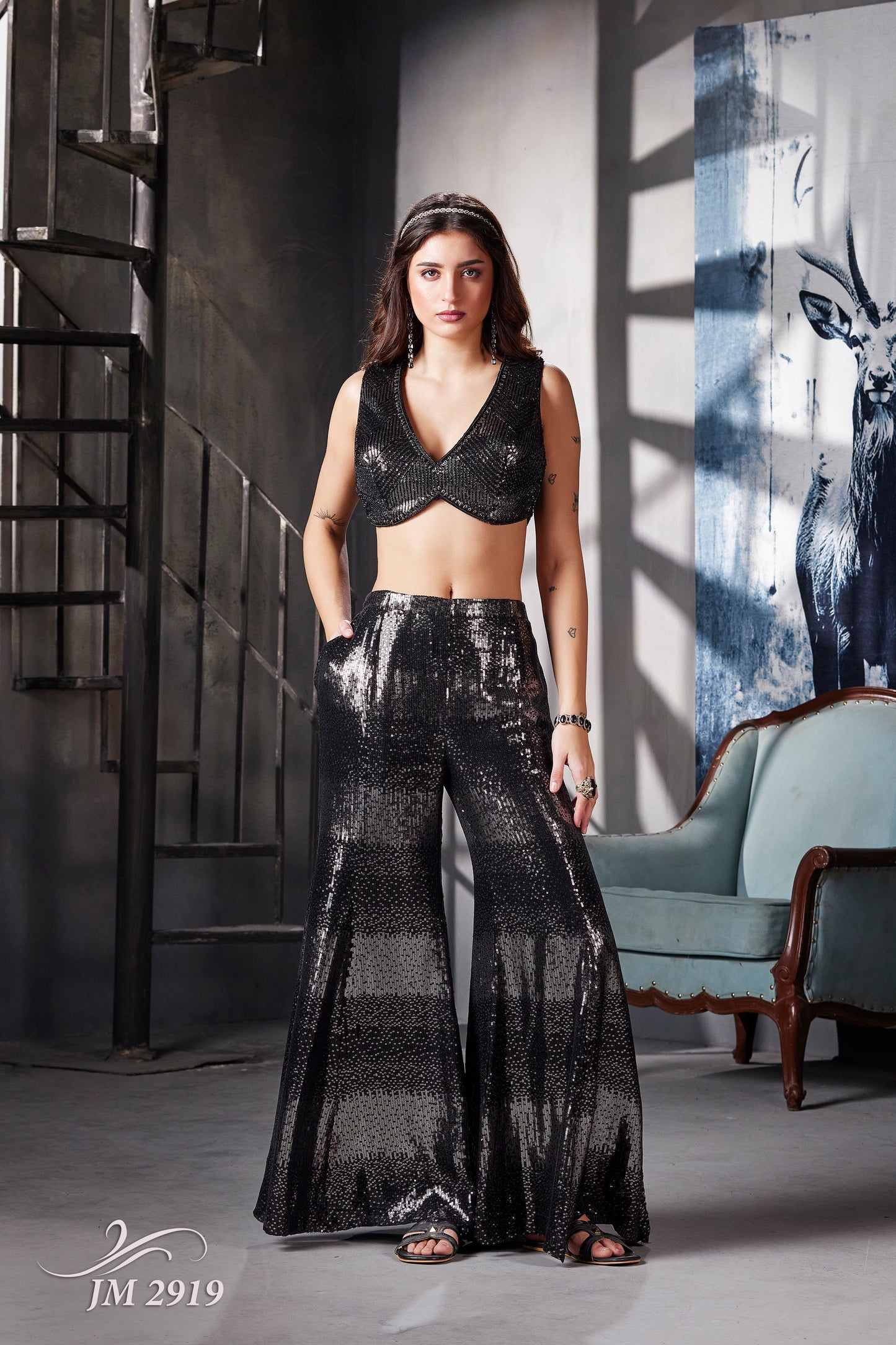 Midnight Spark Sequin Co-ord Set